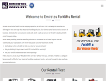 Tablet Screenshot of emiratesforklifts.com